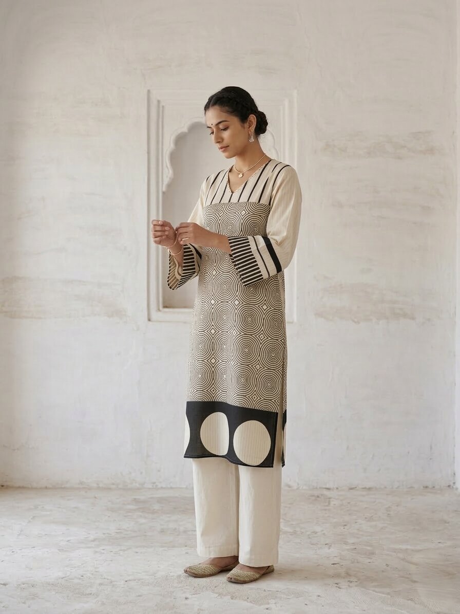 Swades mono cotton kurta pant set