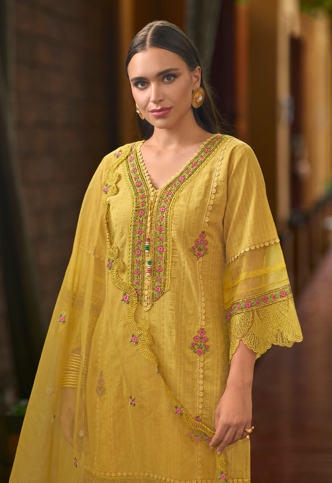 Tasneem Sunshine Embroided Pakistani Suit Set