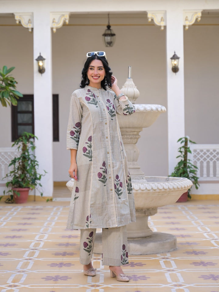 Mayri Hydren Cotton Kurta Pant Set