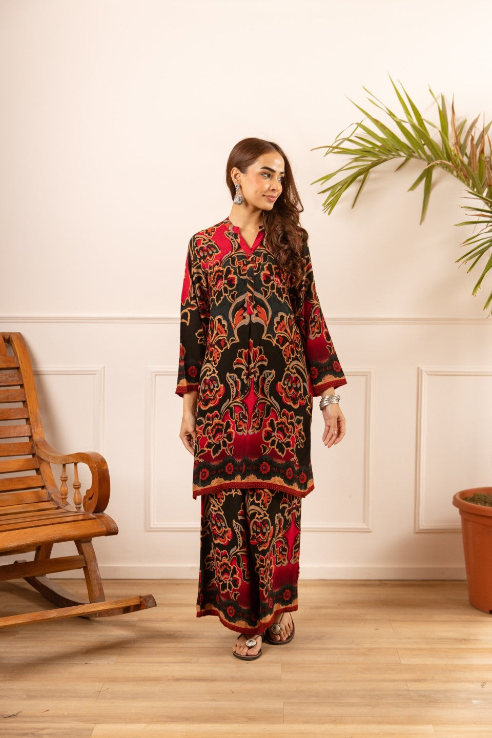 Karen ruby printed co-ord set