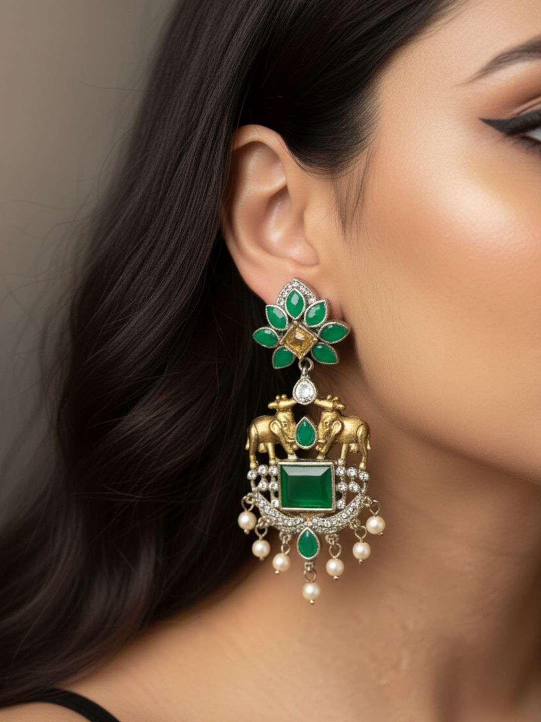 Antara Oxidised Earrings