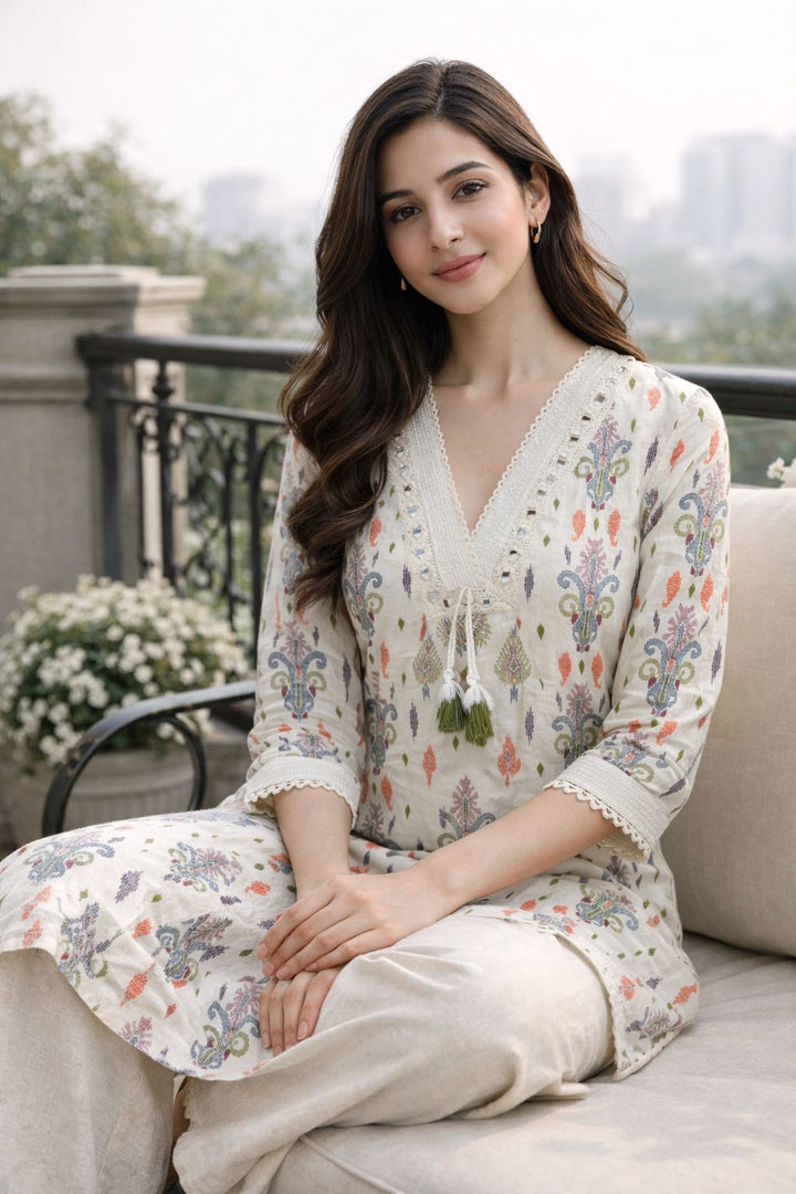 Surbhi squash cotton kurta pant set