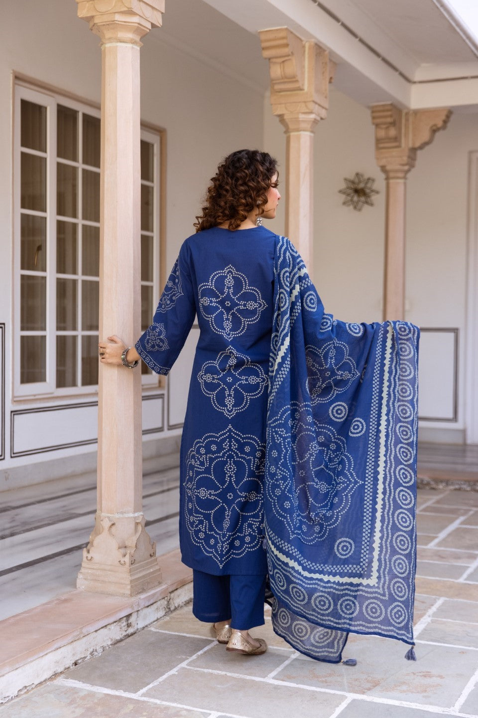 Karen space printed cotton suit set