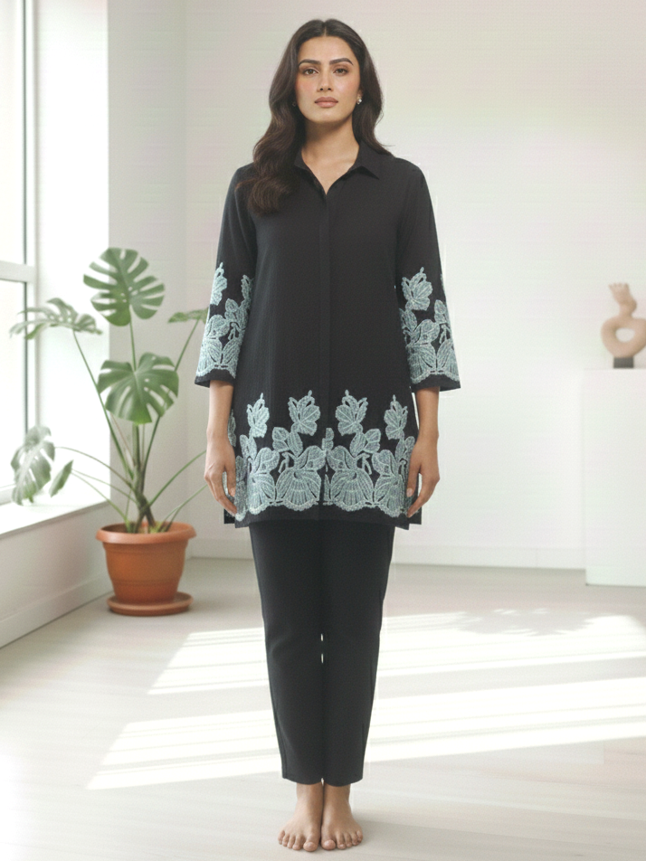 Reet Onyx Embroidered Co-ord Set