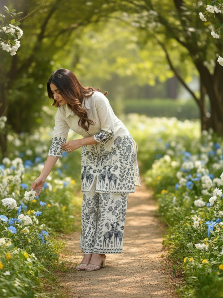 Reet Dove Embroidered Co-ord Set