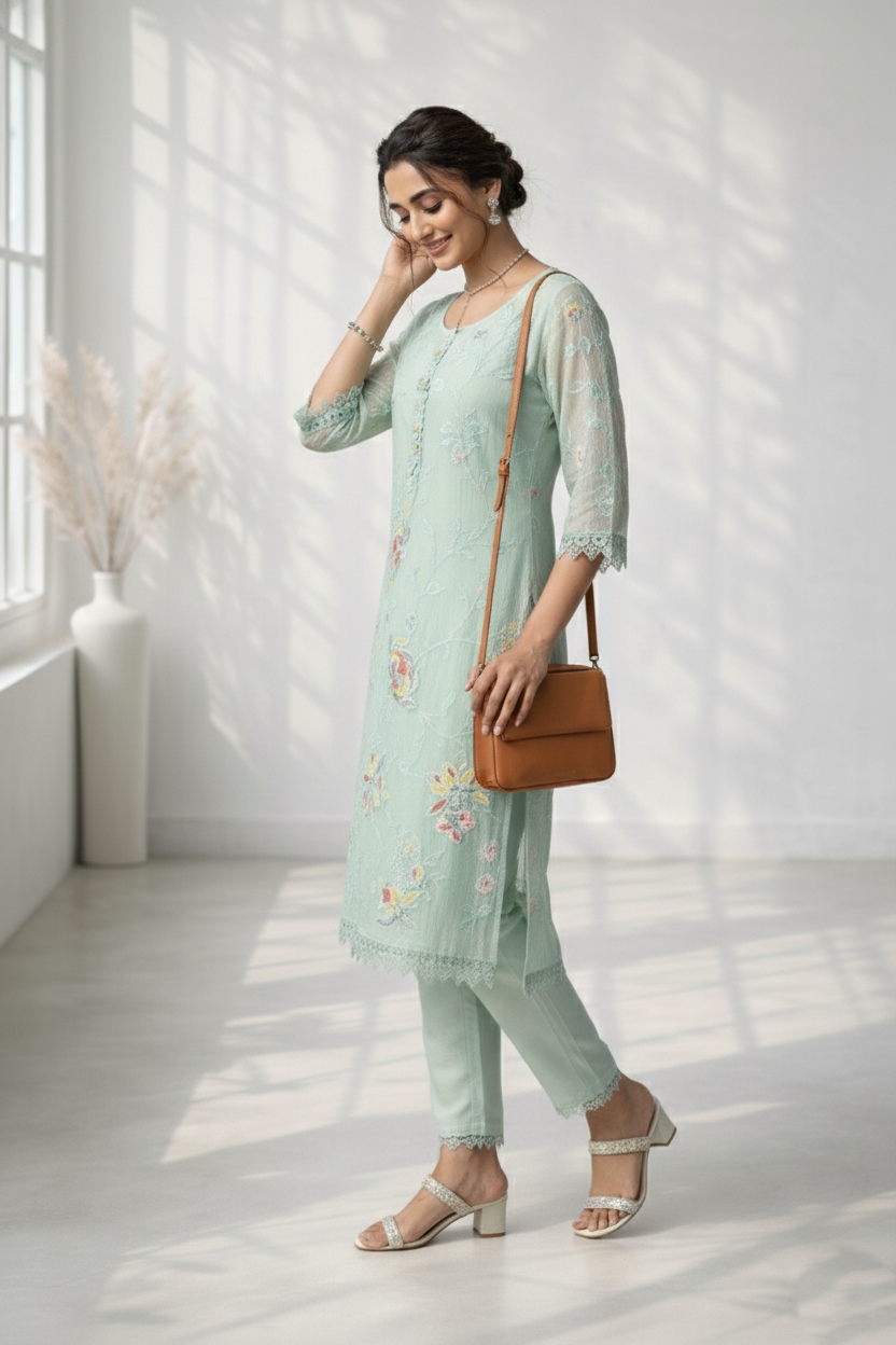 Anumeha moss full work co-ord set