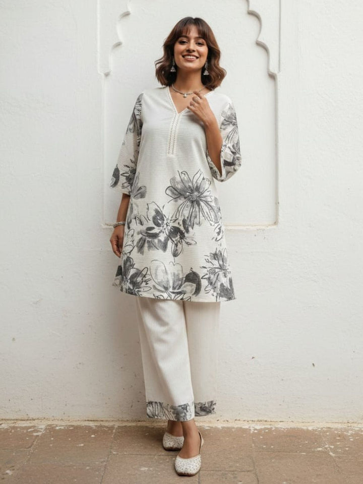 Swades dove printed cotton co-ord set