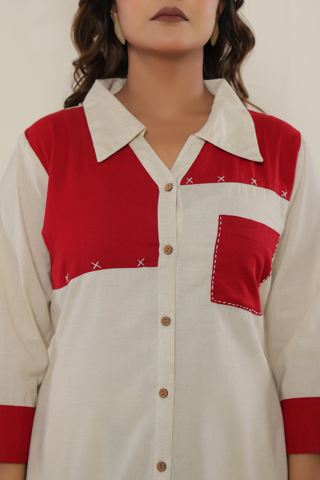 Bipasha Crimson Cotton Co-ord Set