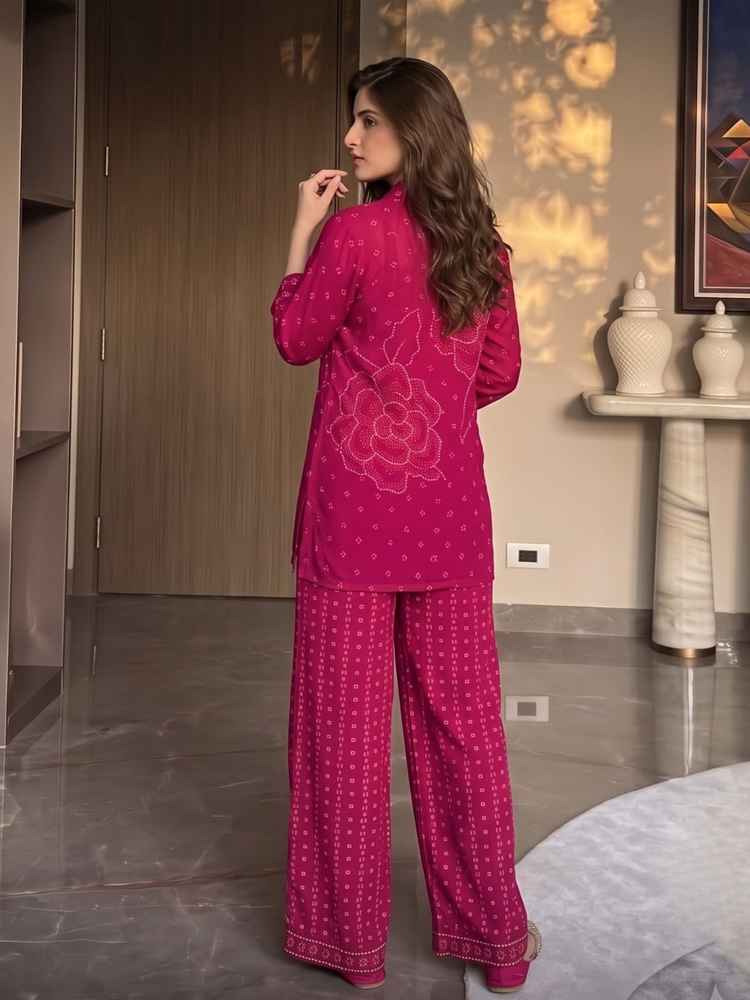 Poppi Rose Printed Premium Co-Ord Set