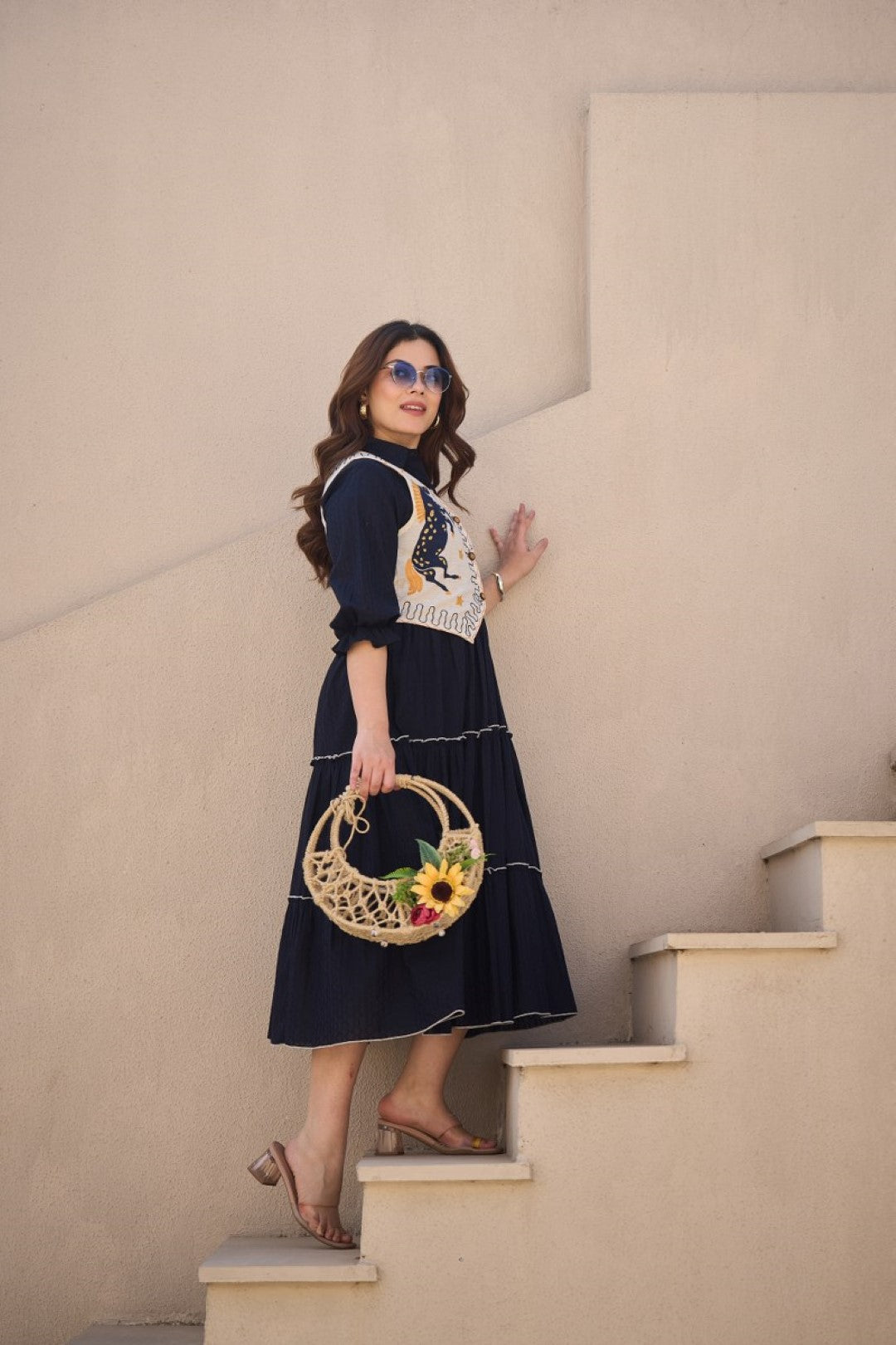 Tatva prussian jacket cotton dress