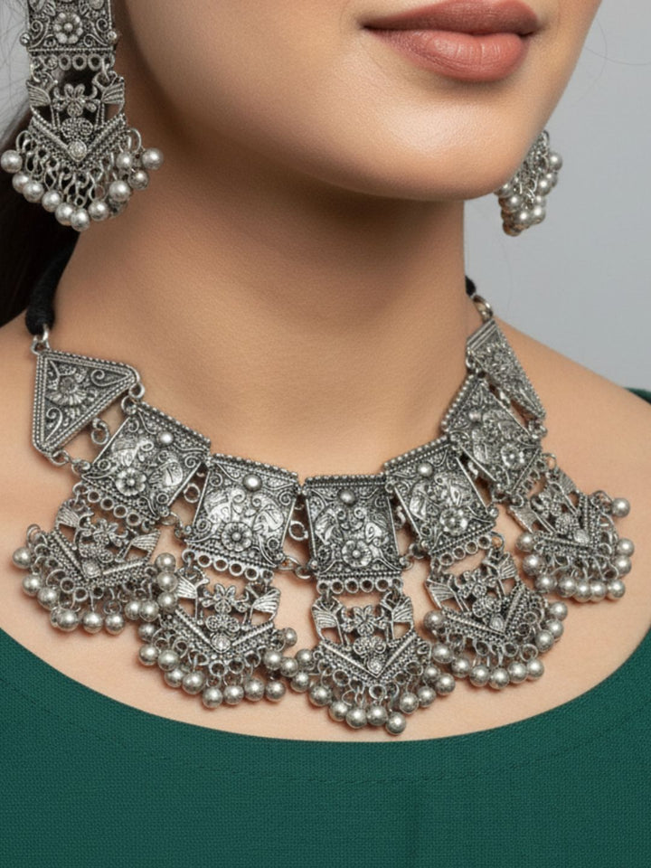 Antara Oxidised necklace set
