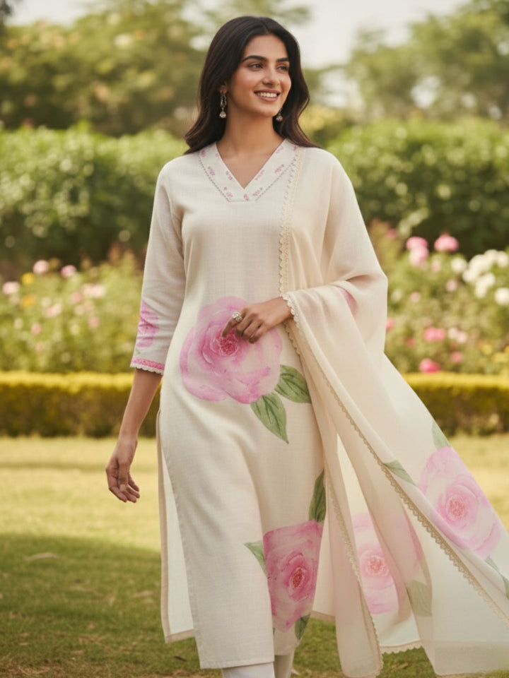 Lisba Rose Linen Cotton Suit Set