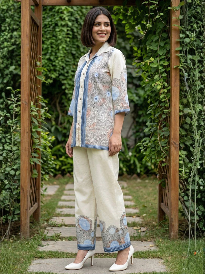 Viyona spatial printed co-ord set