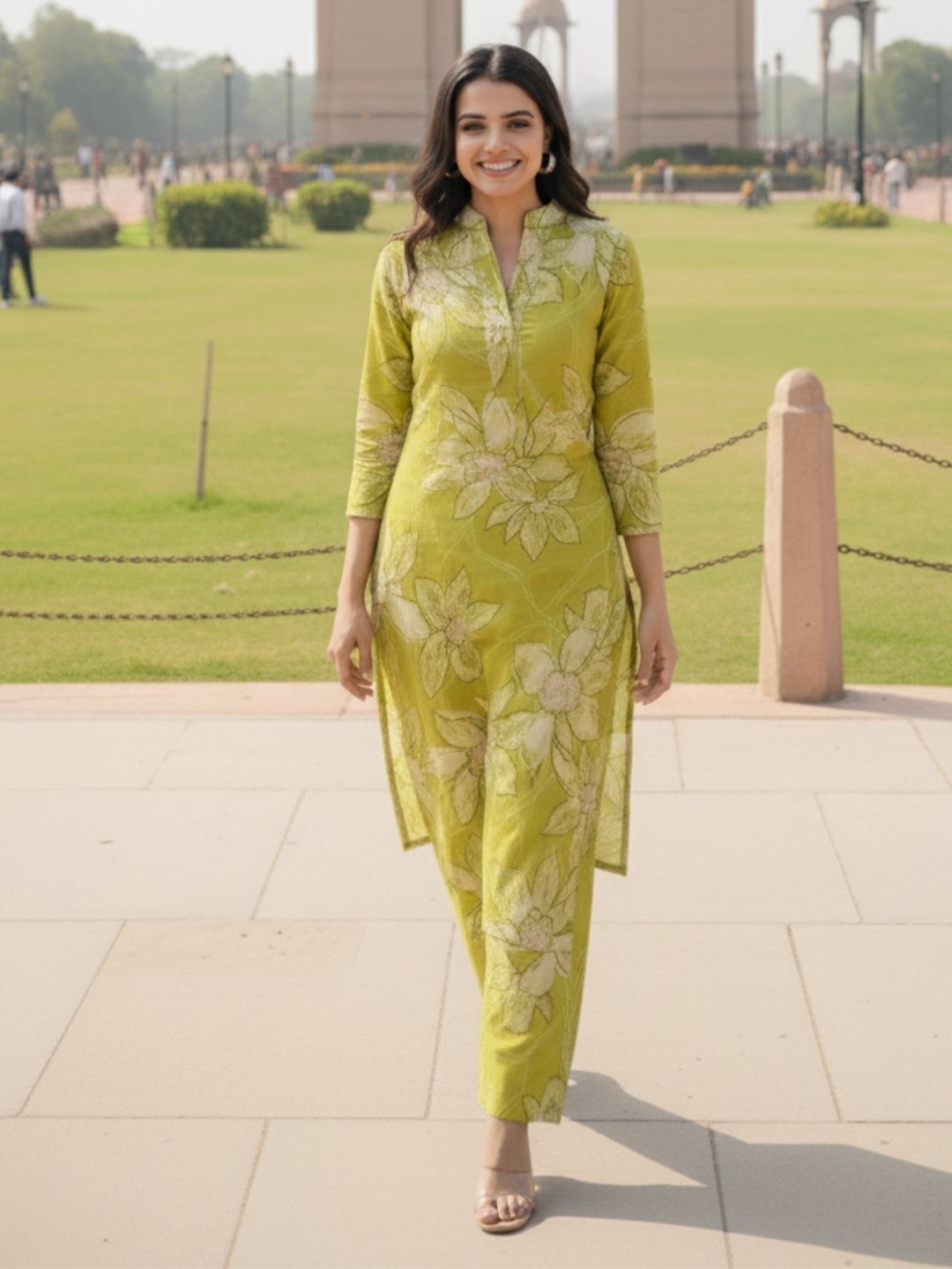 Maurya Shamrock Cotton Kurta Pant Set