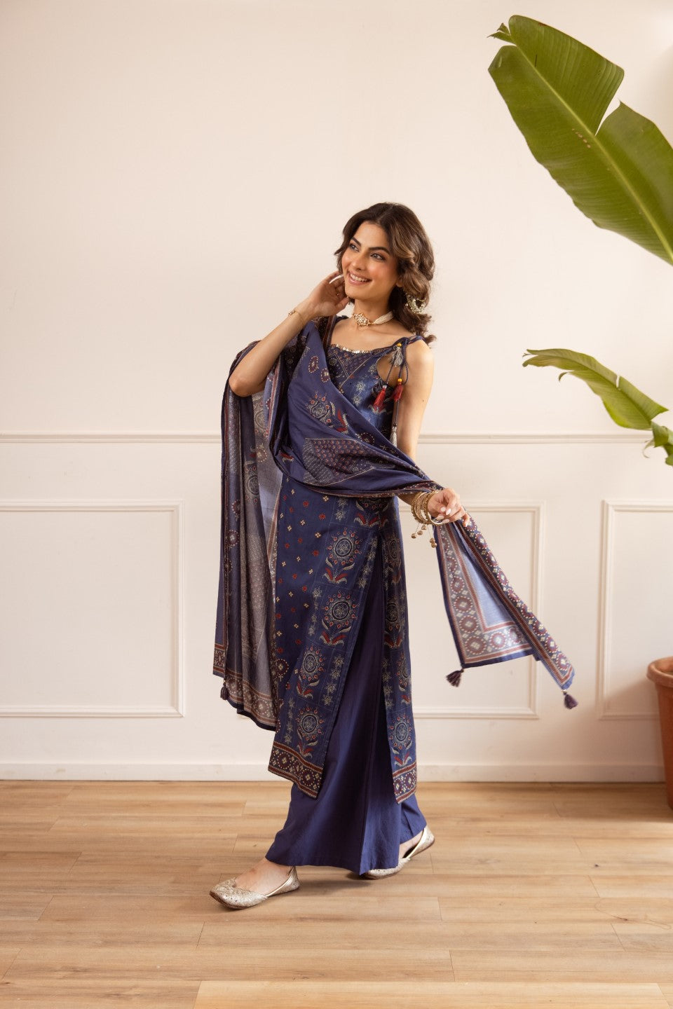 Karen jay cotton printed suit set