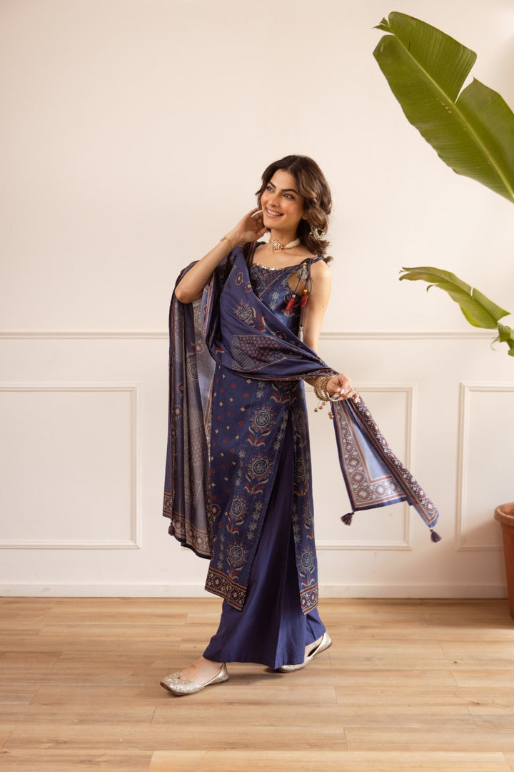 Karen jay cotton printed suit set