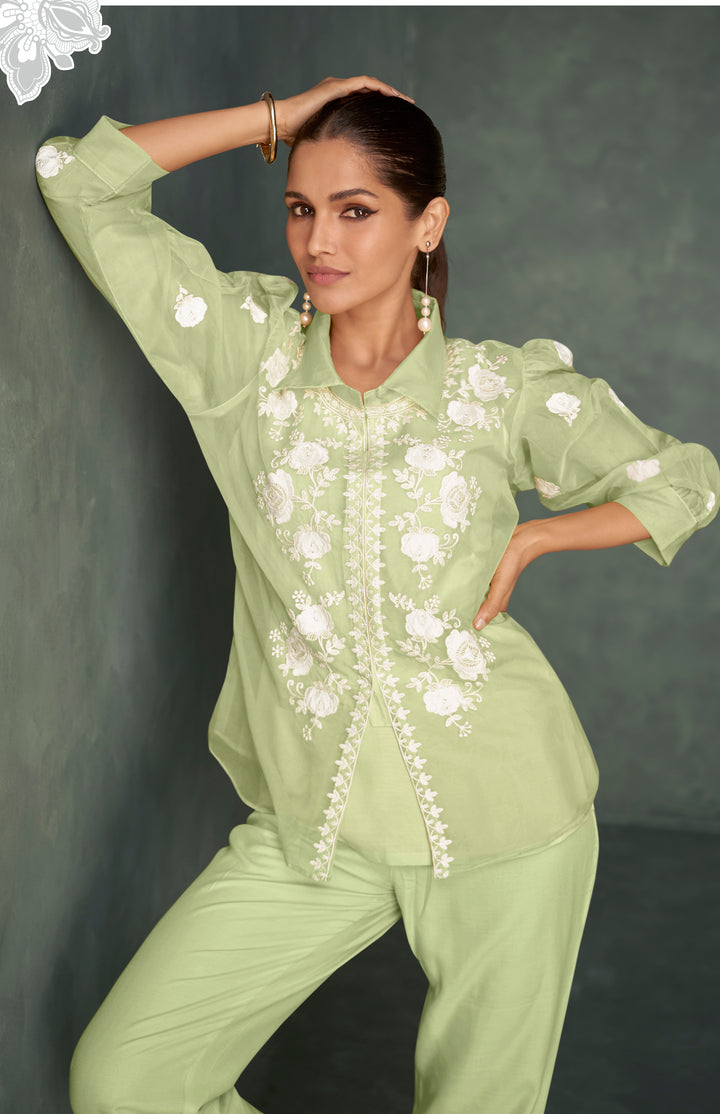 Saba Tree Embroidered 3 pc Co-ord Set