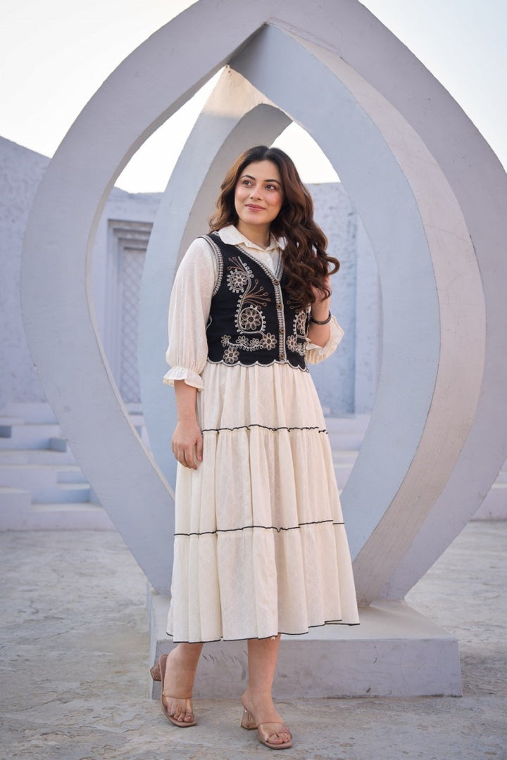 Tatva magnolia cotton jacket dress