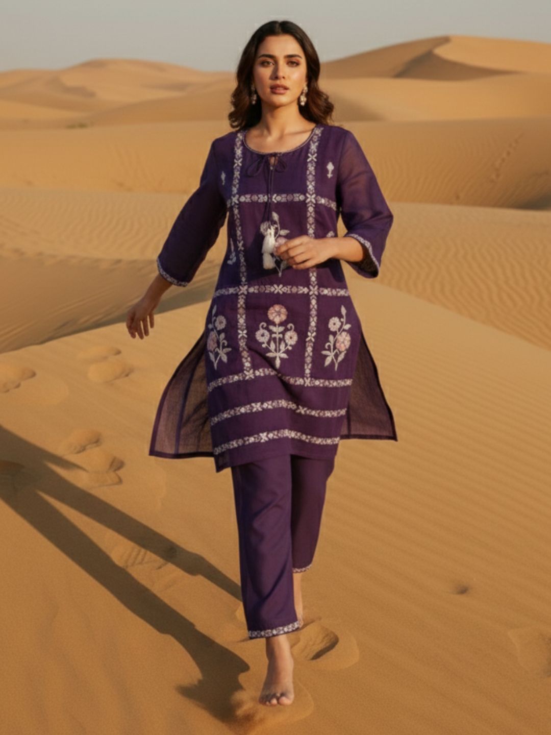 Parikrama Orchid embroidery co-ord set