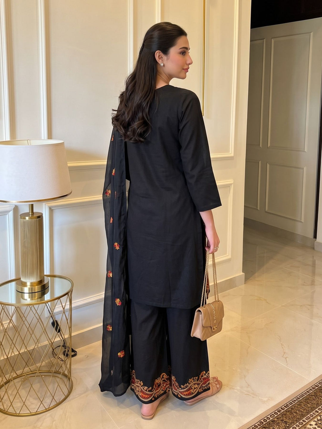 Lipi Jet Embroidery Farshi Cotton Suit Set