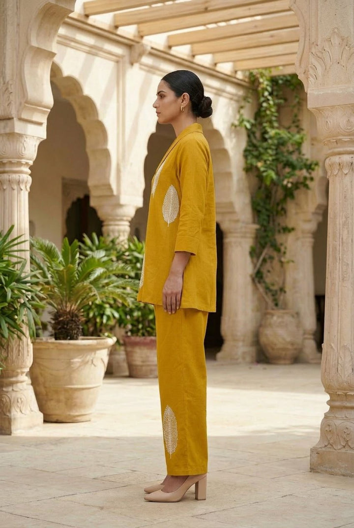 Sargi sunflower embroidery cotton co-ord set