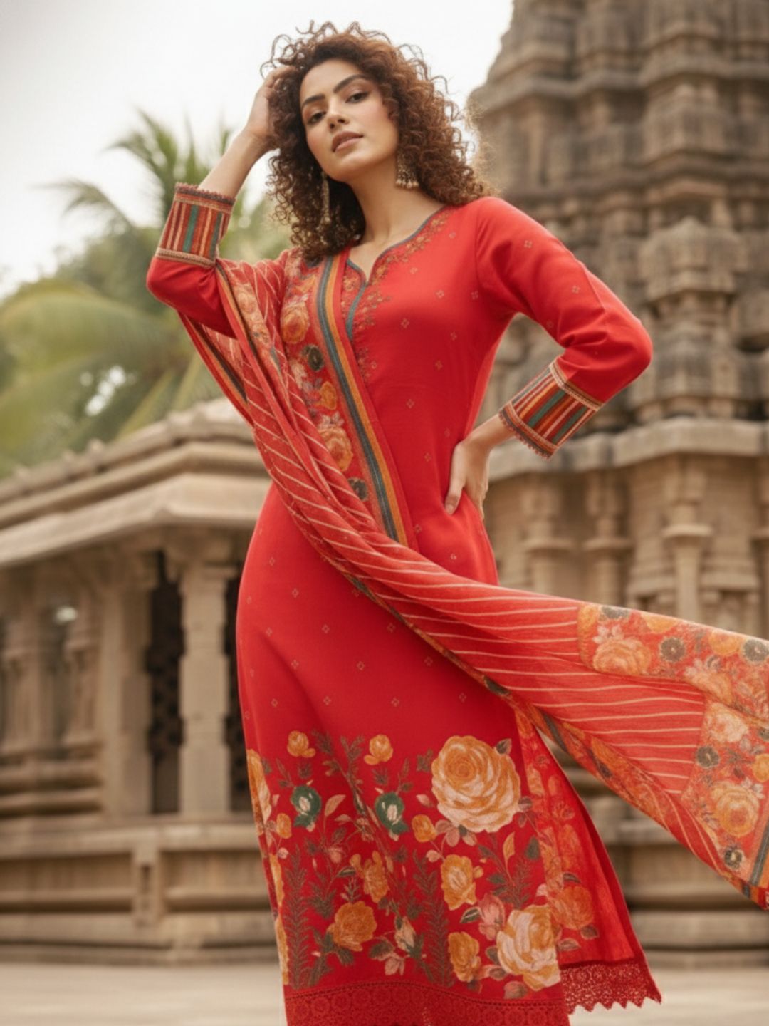 Kabool Scarlet Work Suit Set