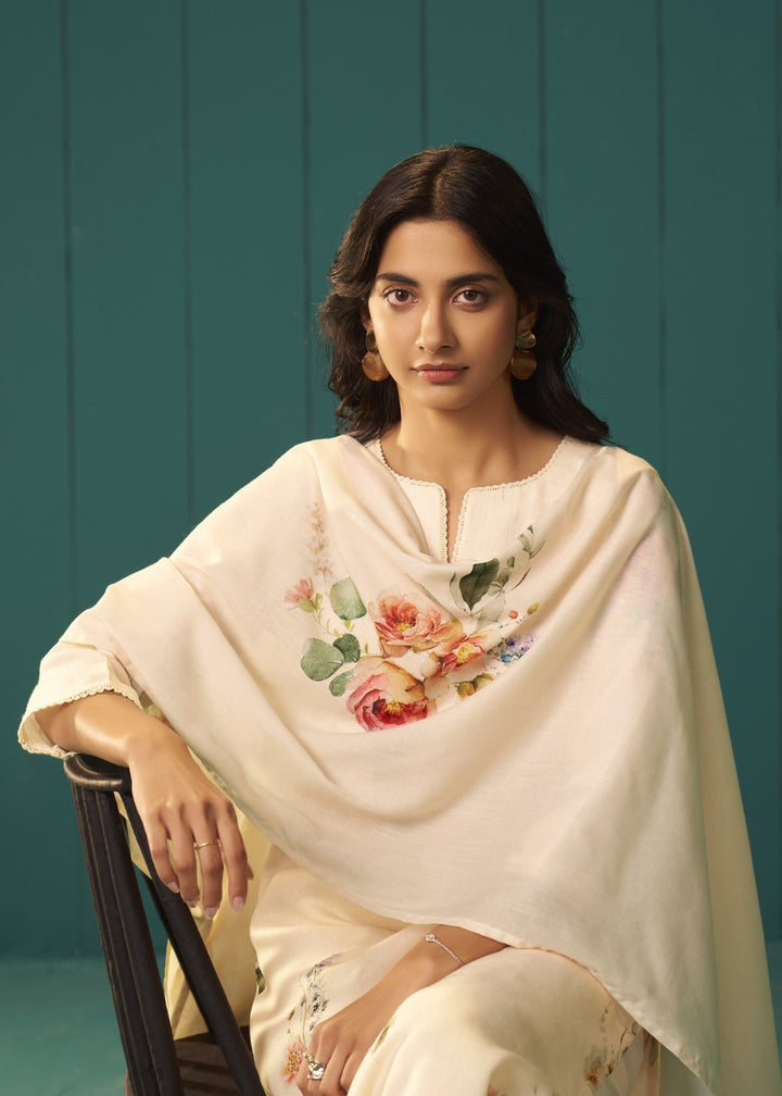 Itrh merino floral cotton linen suit set