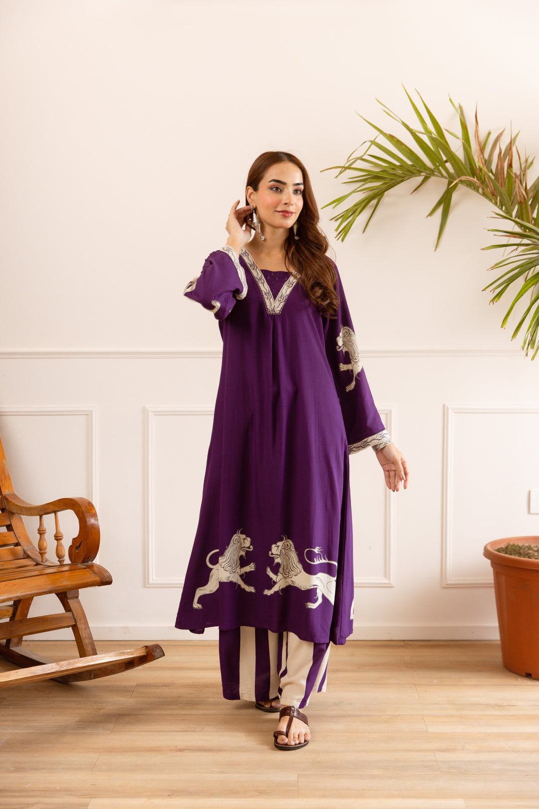 Karen munsell printed kurta pant set