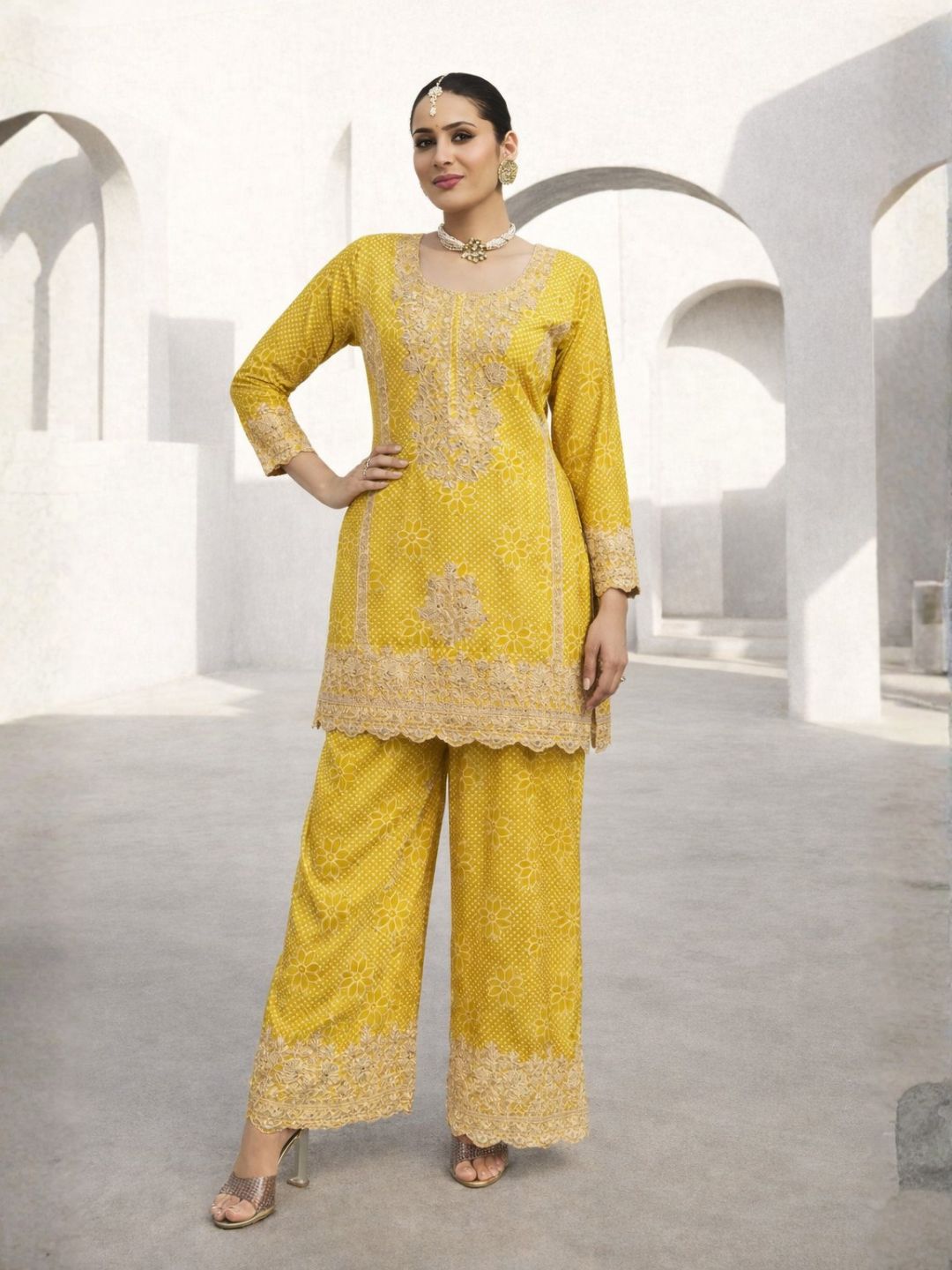 Zarkash Amber Full Work Suit Set