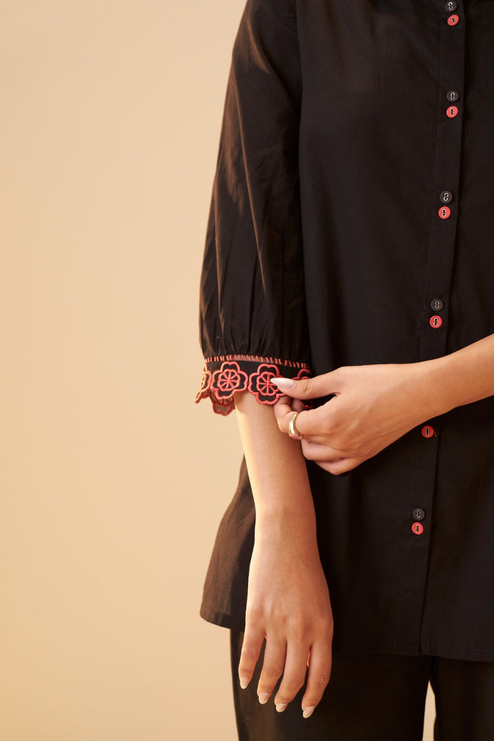 Tisca matte embroidery co-ord set