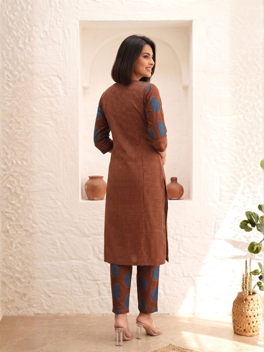Poppi Choco Cotton Kurta Pant set