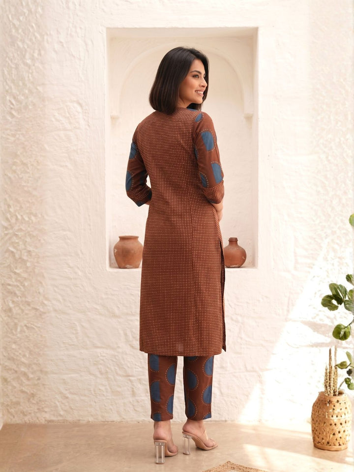 Poppi Choco Cotton Kurta Pant set