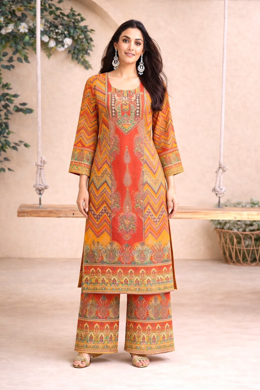 Morni amber full work suit set