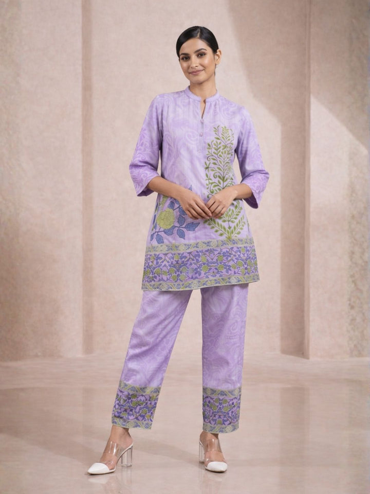 Shanti Lavender Printed Co-ord Set
