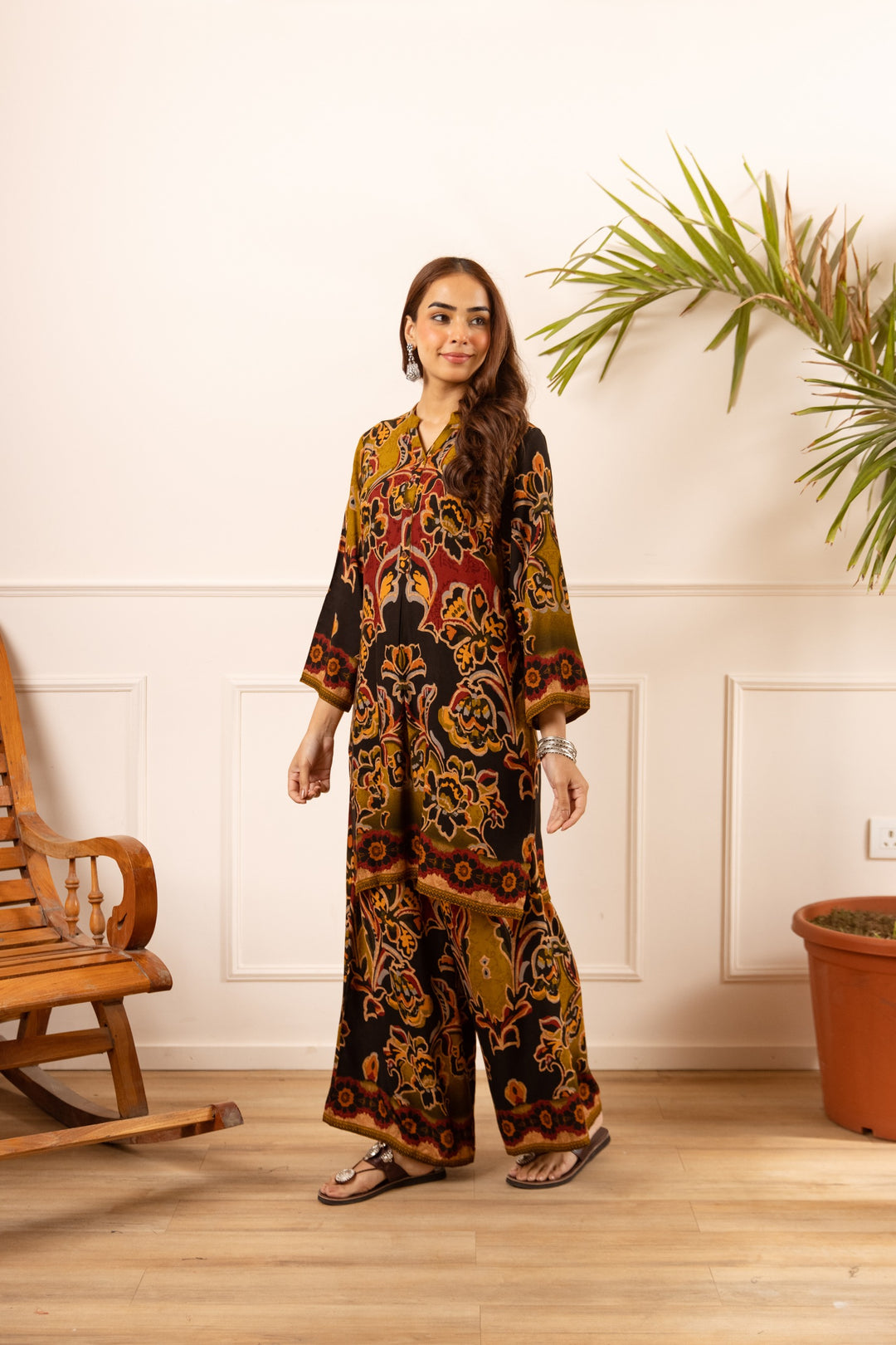 Karen russet printed Co-ord set