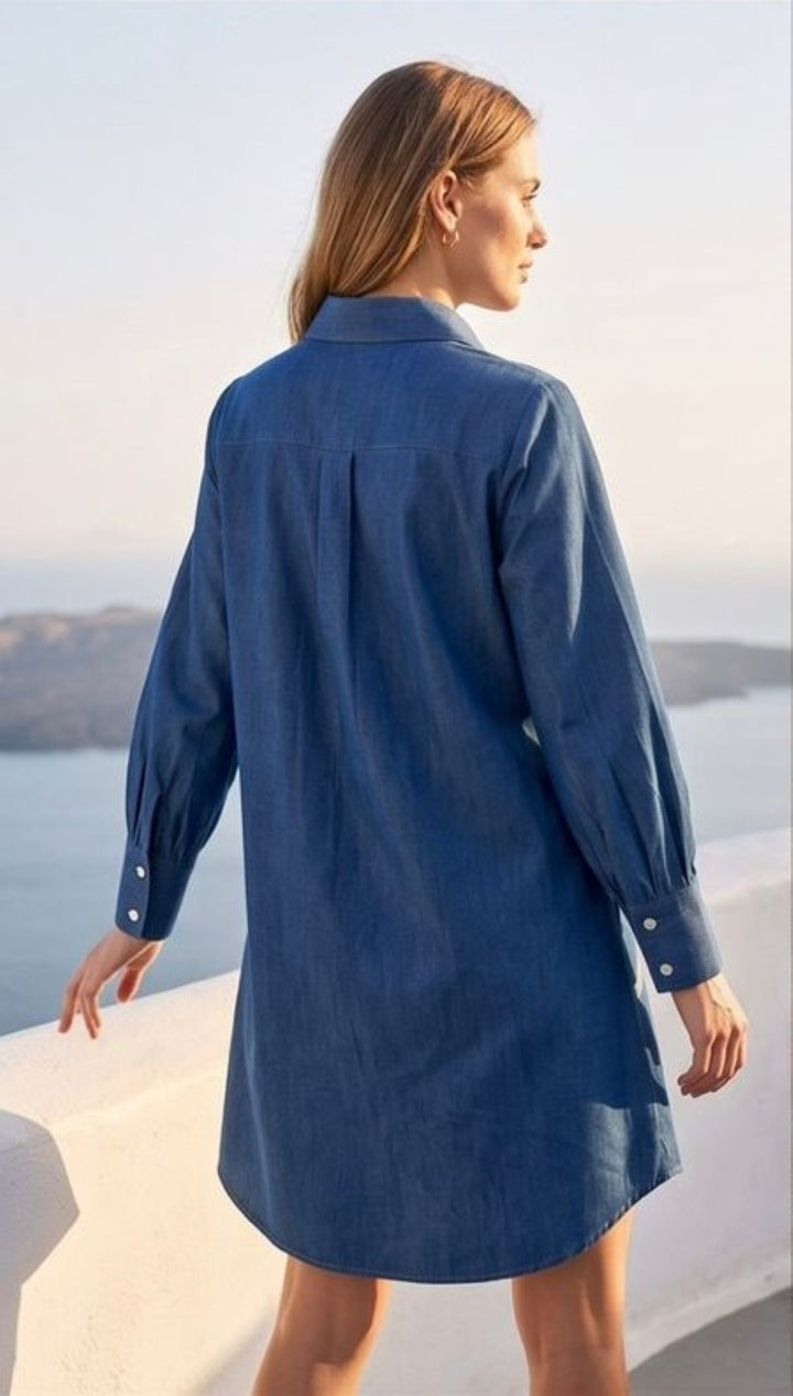 Noya azure denim dress