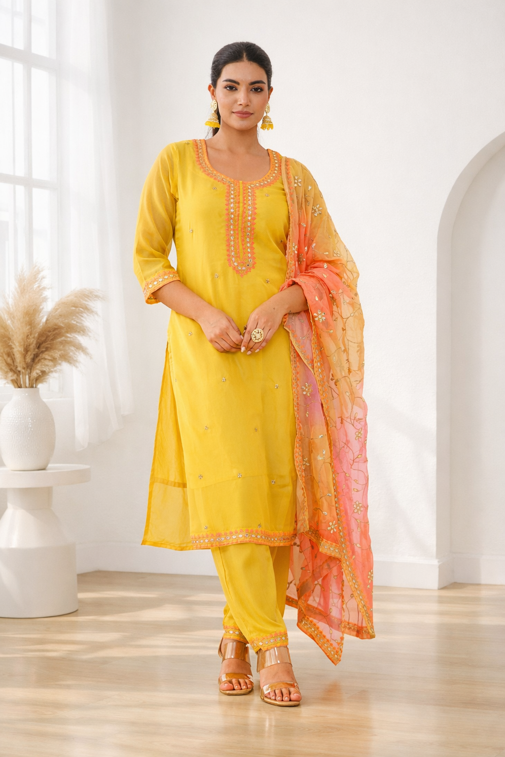 Anila Sunshine Full Work Suit Set