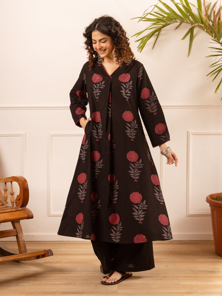 Karen Noir Cotton Kurta Pant set