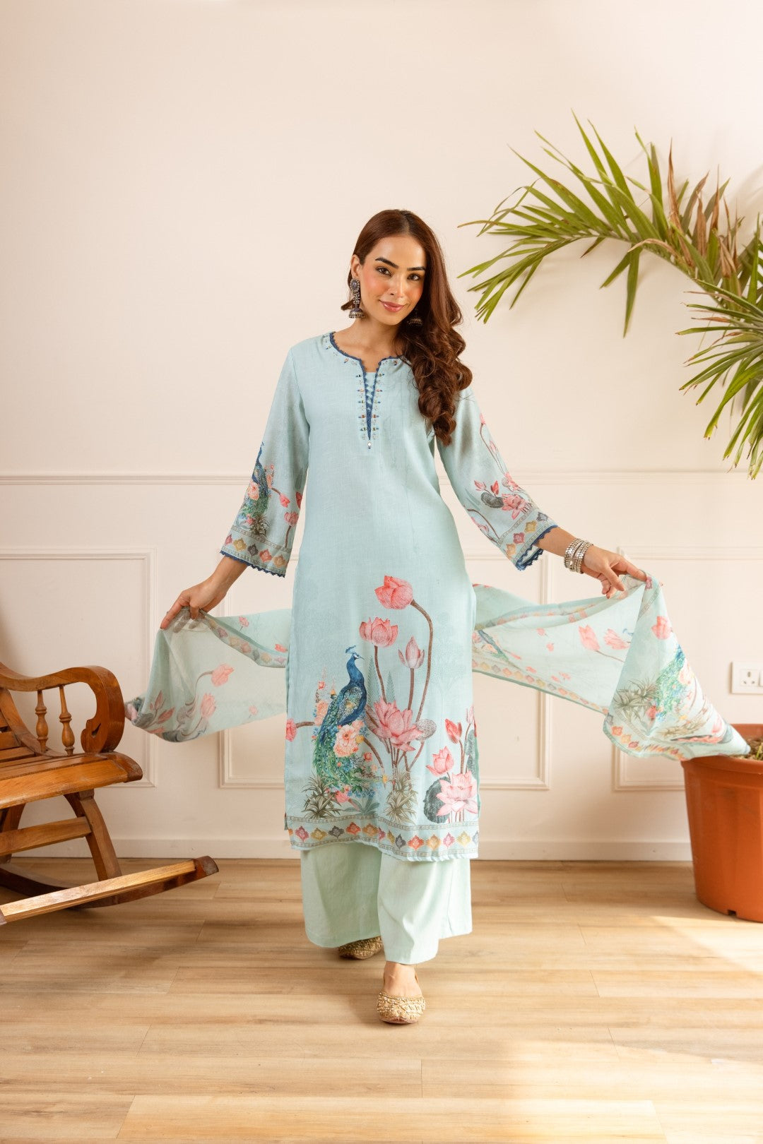 Karen vivid cotton suit set