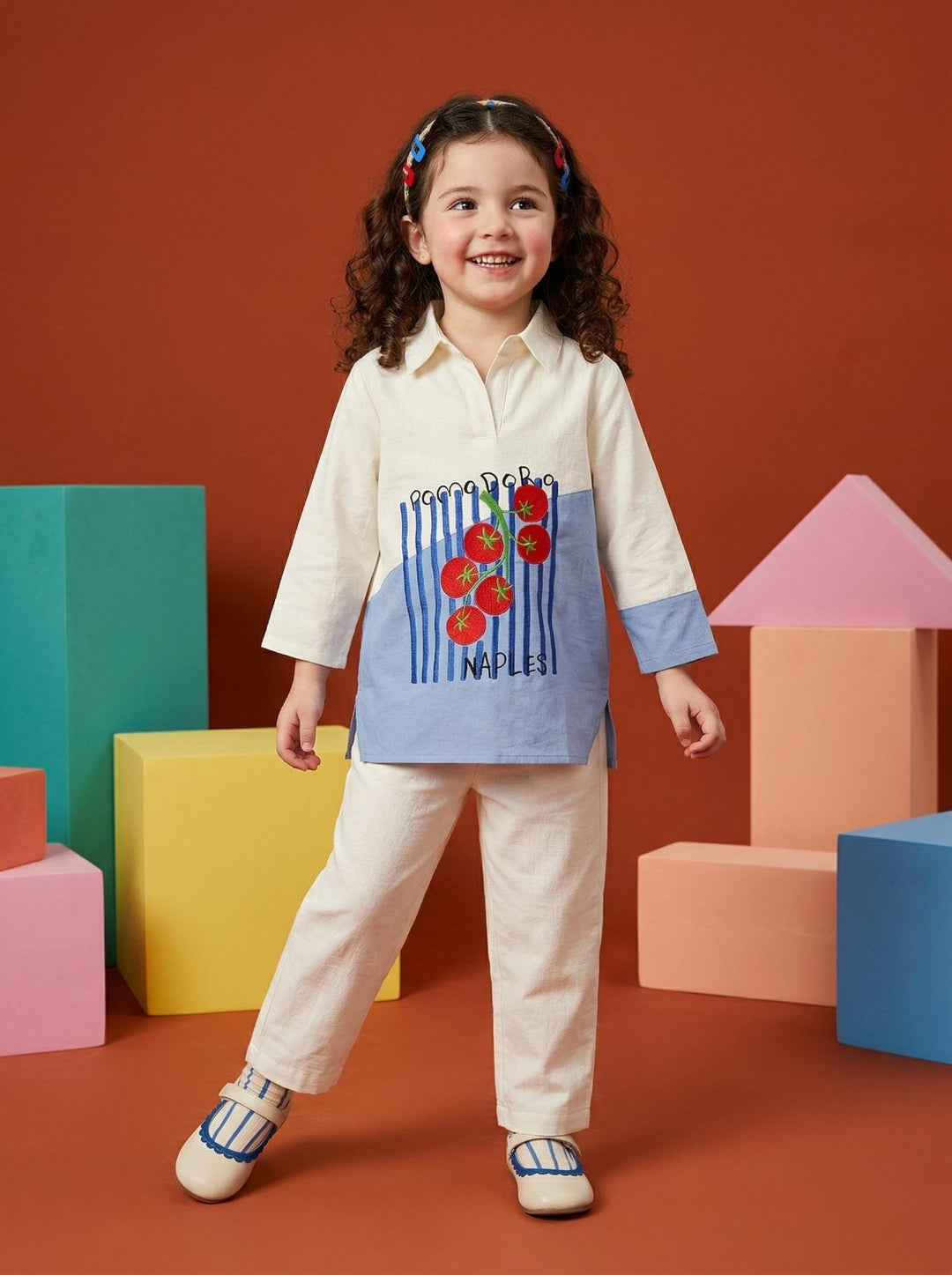 Joy tomatoes cotton co-ord set