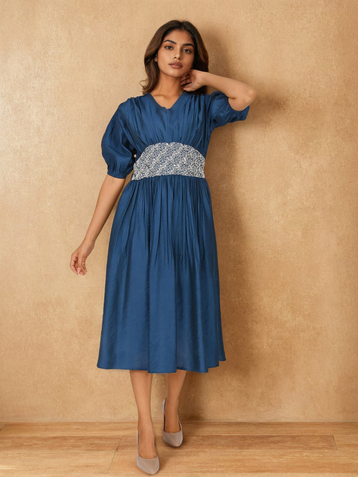Sharanya Cobalt Denim Dress