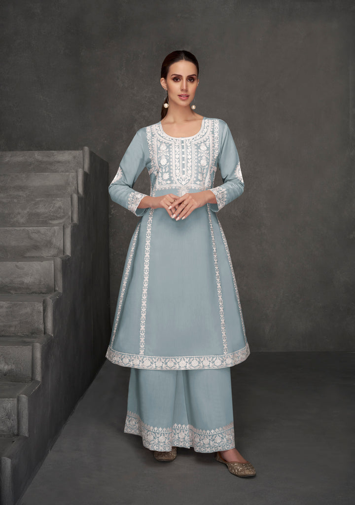 ALpa Cloud Embroidery Kurta Pant Set