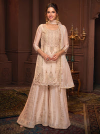 Haniya Pearl Full Work Premium Gharara Set