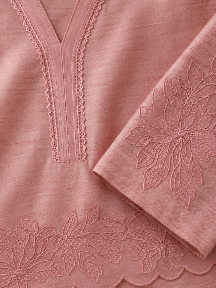 Prisha blossom embroidery cotton Co-ord Set