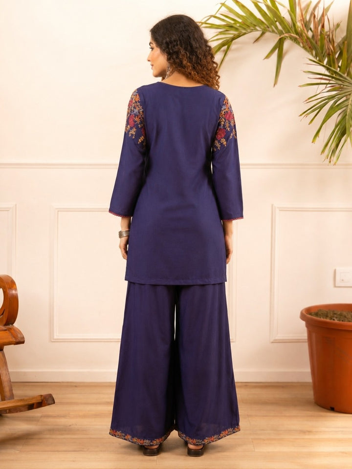 Karen classo embroidery cotton co-ord set