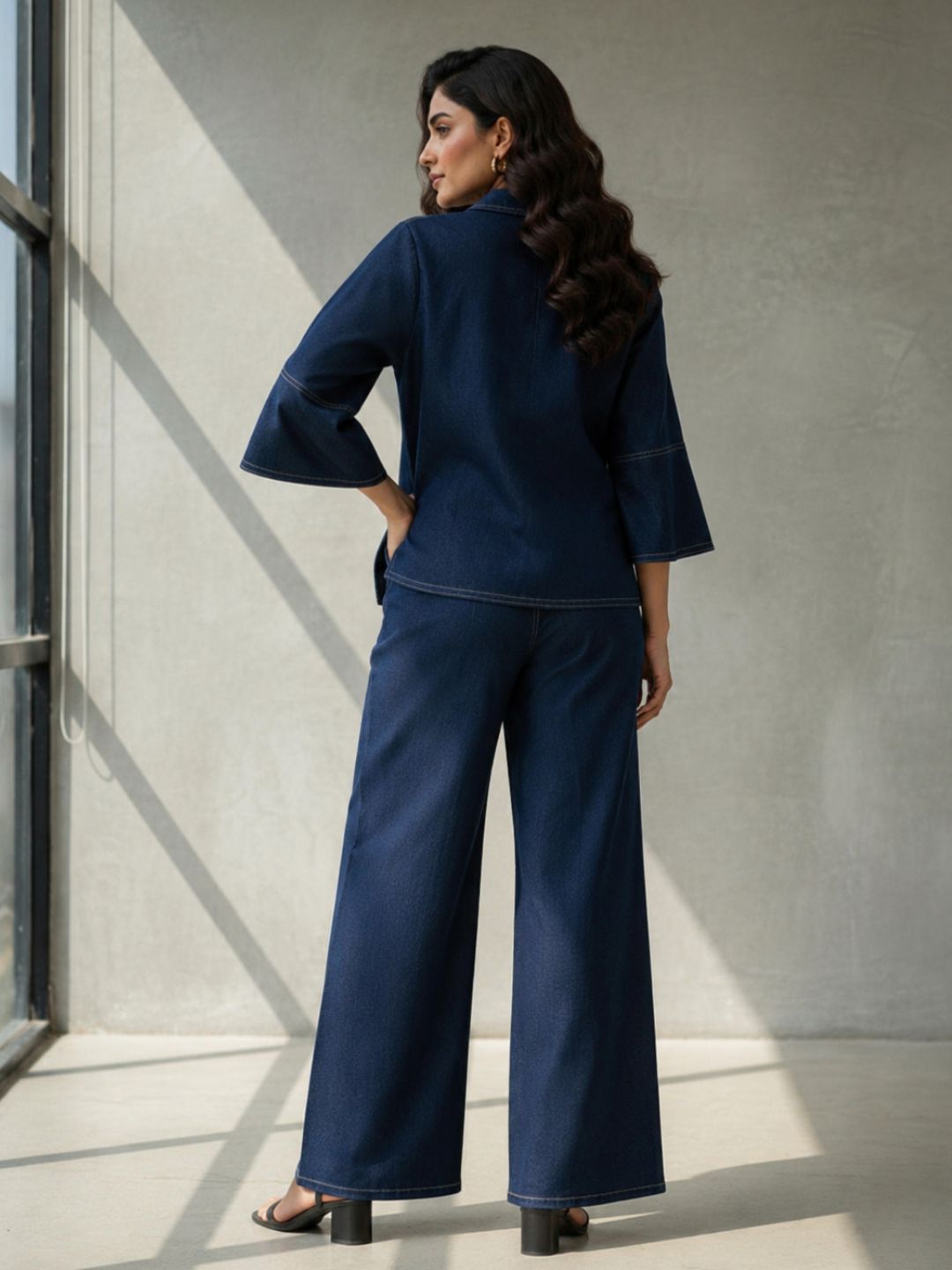 Prisha cobalt denim co-ord set