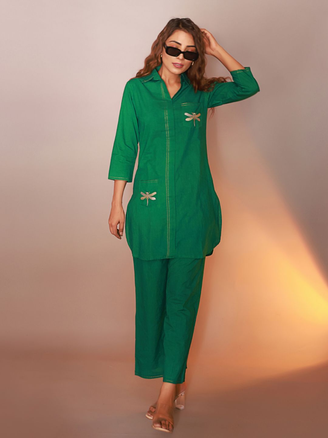 Jayti Fern Butterfly Cotton Co-ord Set