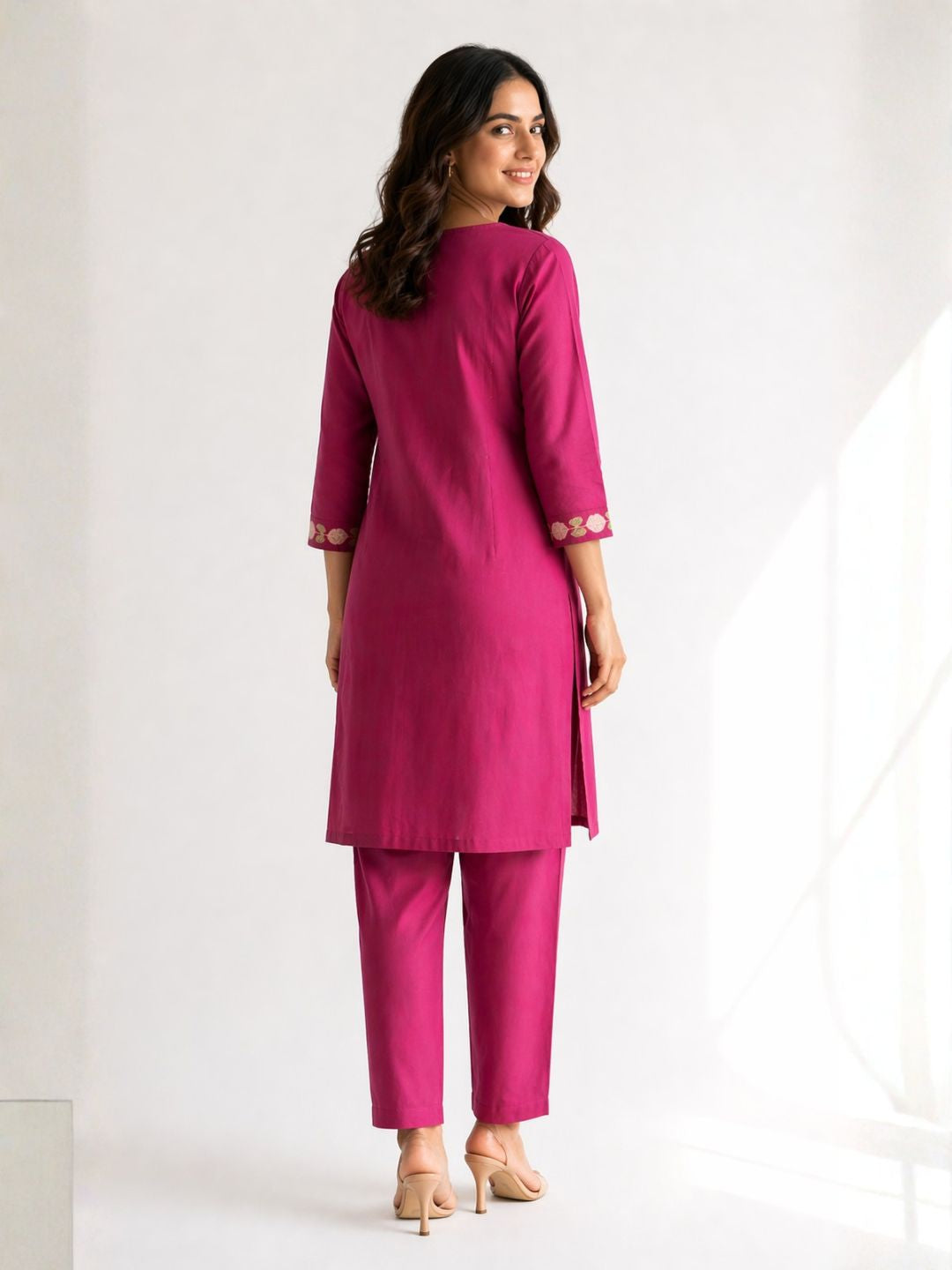 Jayna Mulberry Embroidered Kurta Pant Set