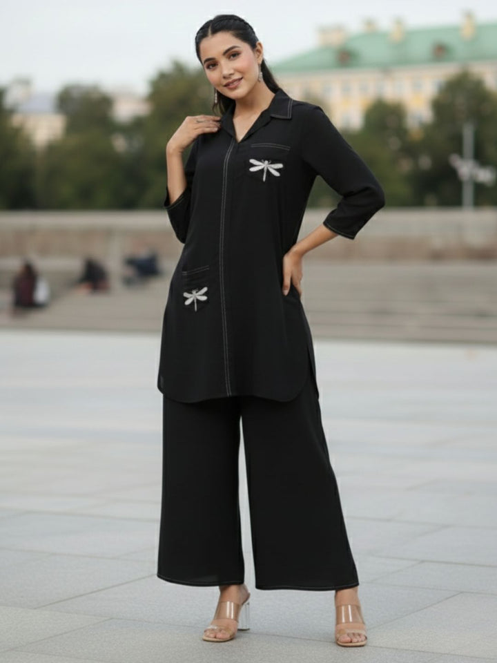 Jayti onyx Butterfly Cotton Co-ord Set