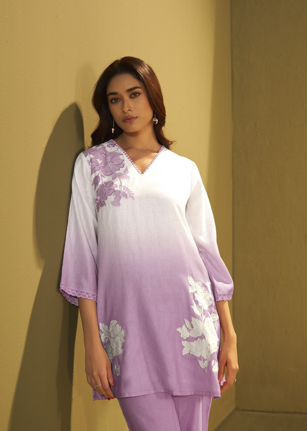 Itrh periwinkle applique co-ord set
